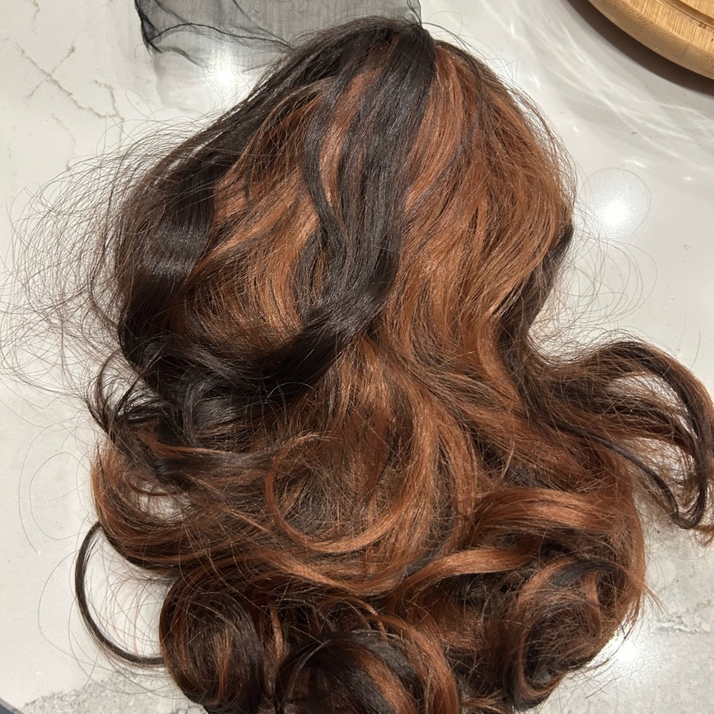 Elegant Black and Brown Women's 14” ponytail Hair Extension